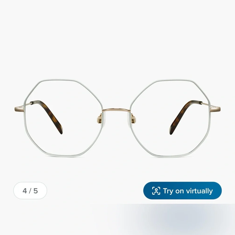 Warby Parker Gold and Tortoiseshell Octagon Glasses